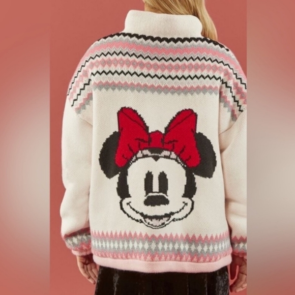 Forever 21 Jackets & Blazers - ‼️SOLD! Nwt Disney x Forever 21 Minnie Mouse Zip-Up Sweater Jacket
